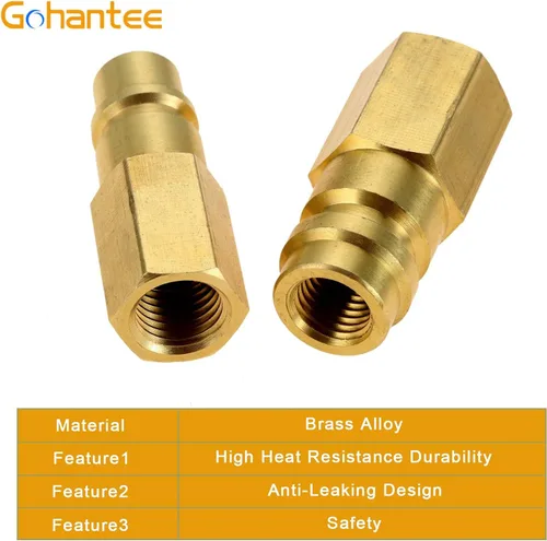 Vista 3 de gohantee R12 R22 R502 Tornillo a R134A Válvula Adaptadora de Conversión Rápida, Kit de Conversión R12 a R134A, Interruptor Adaptador R12 R22 R502 a