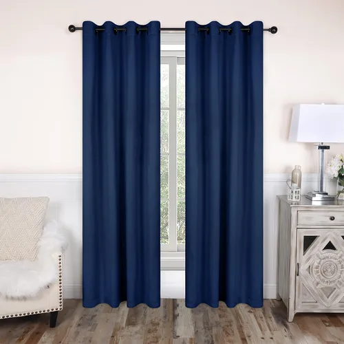 Vista 16 de Superior Cortinas opacas, oscurecimiento de habitación, dormitorio, sala de estar, bloqueo solar, térmico, clásico moderno con bolsillos para barra