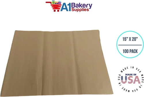 Vista 3 de Papel de seda dorado antiguo de 15 x 20 pulgadas, 100 hojas de papel de regalo prémium