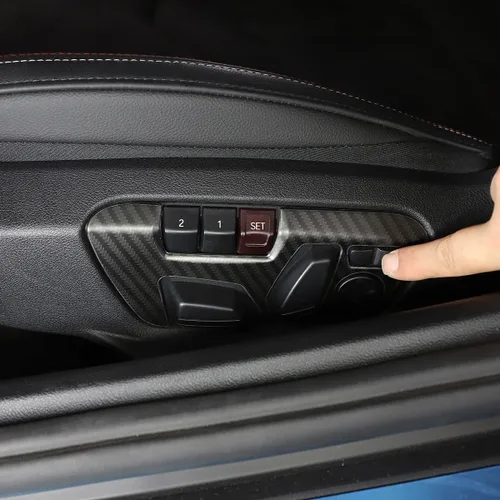 Vista 2 de Compatible con Toyot@Supra GR A90 A91 MK5 2020-2026 interruptor de botón de ajuste Panel decorativo Accesorios de aleación