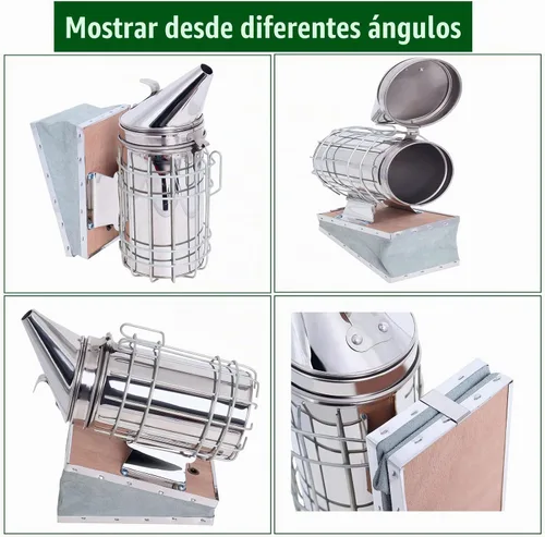 Vista 4 de Kit de ahumador Bee Hive, herramienta de apicultor de acero inoxidable
