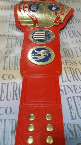 Vista 7 de Nueva réplica NWA United States Champion Belt Tamaño adulto, placas de metal y bolsa