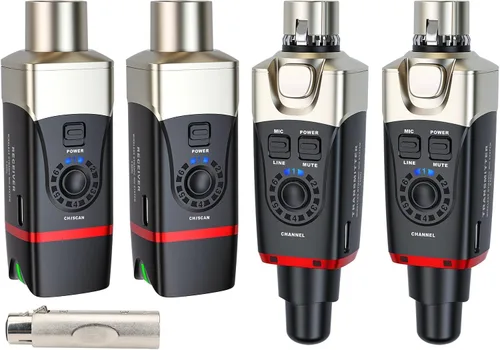 Vista 9 de Xvive U35 Sistema de Micrófono Inalámbrico 5.8GHz Transmisor XLR Inalámbrico y Receptor para Micrófono Dinámico, Mezclador de Audio, Sistema PA