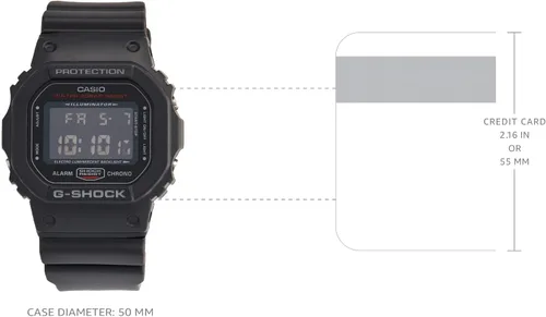 Vista 3 de Casio G-Shock DW-5600HR-1DR Reloj de moda automático de silicona negra para hombre, Varios colores, Moderno