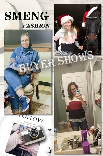 Vista 6 de SMENG Camisetas de manga larga para mujer, ropa de moda de otoño, con bloques de color, cómodas, casuales, túnicas