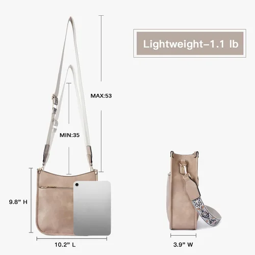 Vista 3 de Telena Monederos cruzados para mujer, de piel vegana, de moda, con correa ajustable para guitarra