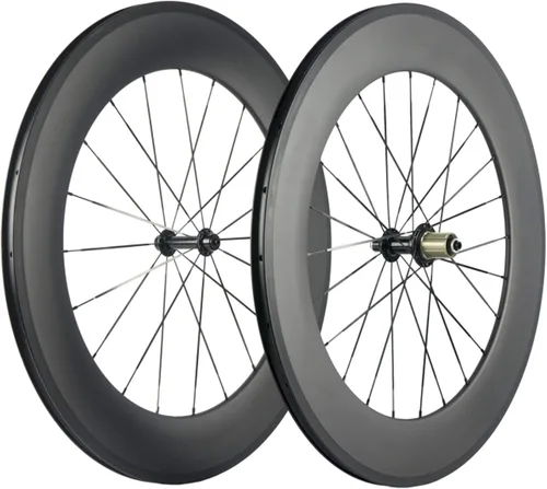 Vista 11 de Superteam Juego de ruedas de carbono 38/50/60/88mm 700c Clincher de 23mm UD con acabado mate