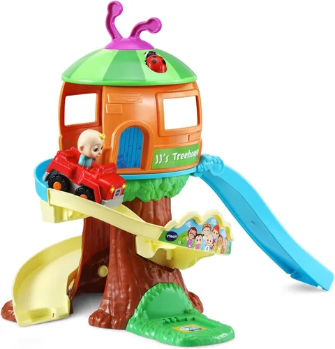 Vista 2 de VTech CoCoMelon Go! Go! Smart Wheels Set de Pista de Árbol Casa