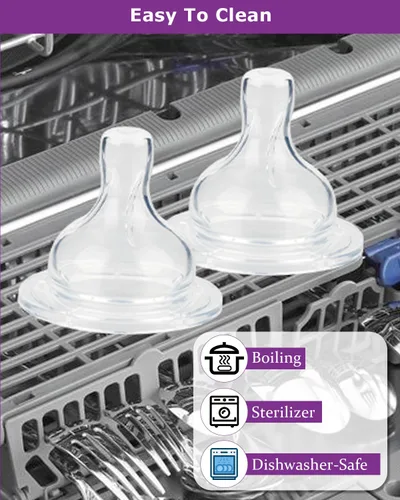 Vista 7 de Pezones de silicona para biberones anticólicos Philips Avent, tamaño 1, para bebés de 1 mes o más, flujo lento, 4