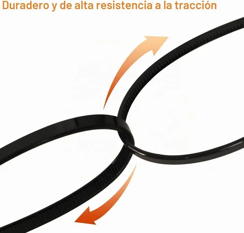 Vista 9 de 100 unidades de 8 pulgadas resistentes con cremallera industrial, 40 libras, resistencia a la tracción liberables, cintas de amarre reutilizables