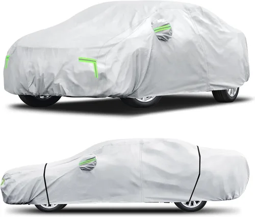 Vista 29 de Funda de auto para Tesla Model 3 2017-2026, 6 capas de cubierta impermeable para todo tipo de clima, cubierta exterior completa para exteriores