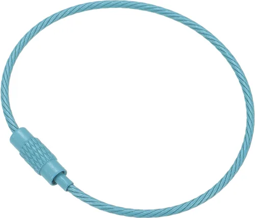 Vista 27 de PATIKIL Llavero de alambre Cables de acero titanio Llavero Loop para senderismo al aire libre