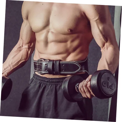 Vista 6 de BESPORTBLE Cinturón de ejercicio ajustable para hombre, cinturón de cintura para hombres, cinturón de sentadillas para la espalda, cinturón