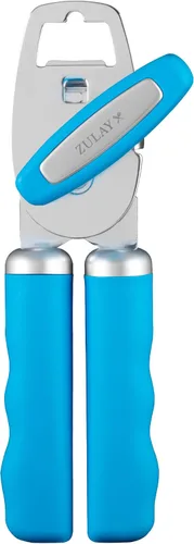 Vista 29 de Zulay Kitchen Abrelatas manual de acero inoxidable resistente con abridor de botellas, abrelatas manual a prueba de óxido con perilla giratoria
