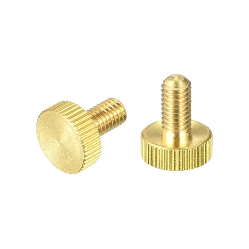 Vista 8 de uxcell Tornillos moleteados para pulgar, pernos planos de latón M3x4mm, sujetadores para PC, electrónicos, mecánicos, 2