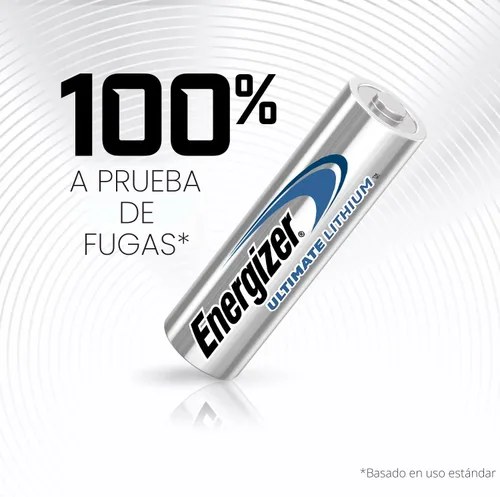 Vista 5 de Energizer Ultimate Lithium AA Baterías (paquete de 4), Baterías de litio doble A de 1.5V