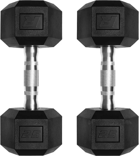 Vista 14 de RitFit Juego de mancuernas hexagonales revestidas de PVC de 5 a 650 libras con estante opcional para gimnasio en casa, peso de mano con mango