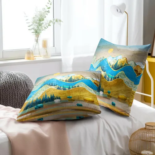 Vista 265 de Giwawa Juego de 2 fundas de almohada decorativas con diseño floral de girasol de 16 x 16 pulgadas, fundas de cojín decorativas para el hogar, sofá