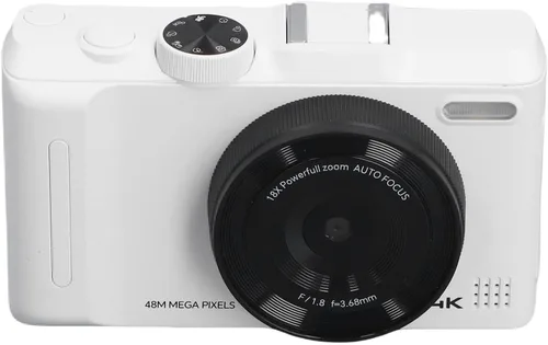Vista 10 de Zopsc Cámara digital 4K de Vlog de 48 MP, enfoque automático de 48 MP, cámaras de zoom digital 18X para Vedio, pantalla abatible de 3 pulgadas Negro
