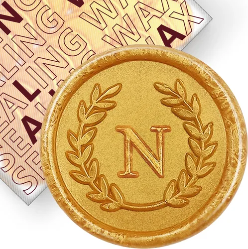 Vista 66 de 50 calcomanías adhesivas de cera con letra S, hechas a mano, sin necesidad de sellar, rasgar y usar calcomanías de cera para invitaciones de boda
