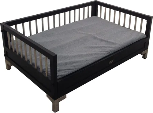 Vista 4 de New Age Pet ecoFLEX Manhattan - Cama elevada para perro con cojín extraíble, XL, color espresso