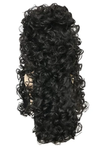 Vista 3 de Topcosplay Pelucas para hombre y barba larga Staight Cosplay Halloween disfraz peluca (negro)