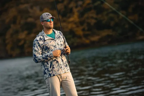 Vista 6 de HUK Chaqueta con cremallera impermeable y resistente al viento para hombre