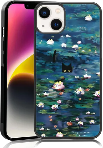 Vista 46 de Elegante funda de teléfono con diseño de gato Marie compatible con iPhone 11, funda de encaje dorado para iPhone, a prueba de golpes, rosa fucsia