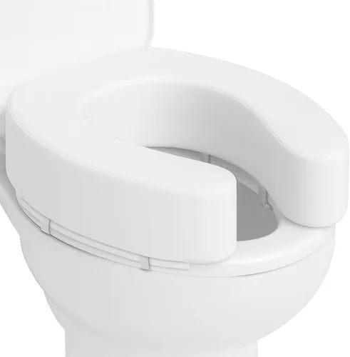 Vista 10 de Vive - Asiento elevador para inodoro con cojín para personas mayores - Ajuste universal - Asiento elevado para inodoro con espuma de alta densidad