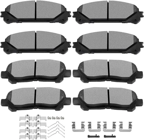 Vista 10 de SCITOO Juego de pastillas de freno de disco delanteras y traseras de cerámica para Ford Explorer 1995-2001, 1998-2002 para Ford Ranger, 1997-2001