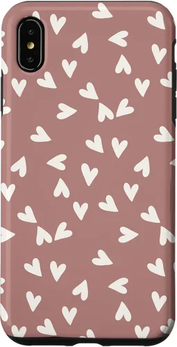 Vista 11 de Simple Chic Boho Heart Pattern - Carcasa para iPhone 16, color rosa polvoriento