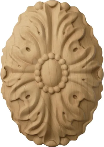 Vista 17 de Ekena Millwork ROS02X04ASAL Roseta ovalada Ashford, 1 7/8 pulgadas de ancho x 2 3/4 pulgadas de alto x 1/2 "P, aliso Alder