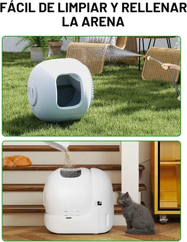 Vista 8 de PETKIT PuraMax 2 - Arenero automático para gatos con autolimpieza, control por aplicación con sensores de seguridad, sin olores y anti-fugas. El
