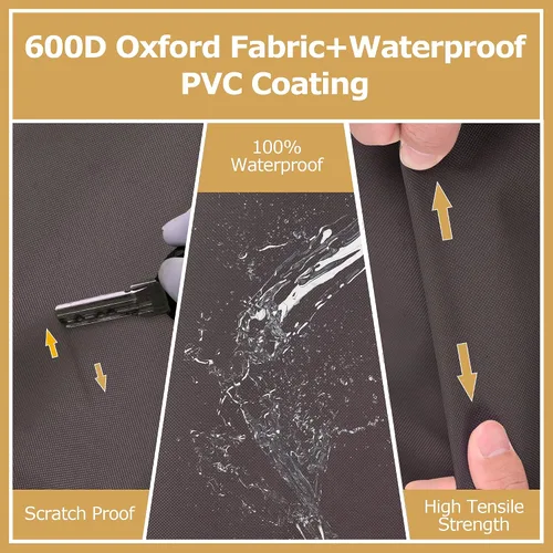 Vista 5 de Leader Accessories Paquete de 4 fundas para neumáticos – Protectores de ruedas resistentes para camiones, SUV, Jeep, cámper, remolque, RV – Oxford
