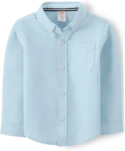 Vista 29 de Gymboree Camisa de manga larga con botones para niños y niños pequeños Rojo