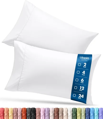 Vista 41 de Utopia Bedding - Juego de 2 fundas de almohada tamaño estándar, con cierre de sobre, tela de microfibra cepillada suave, resistentes al encogimiento