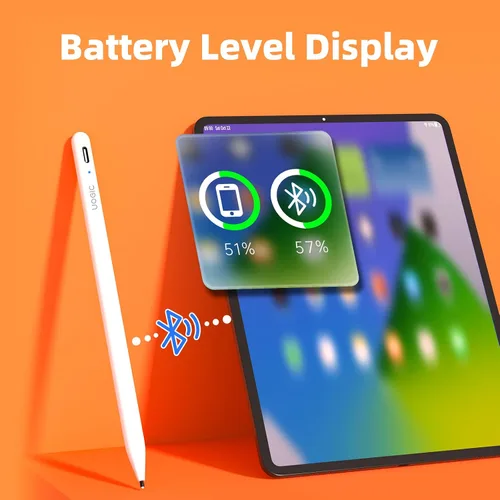 Vista 4 de Lápiz óptico para iPad 2018-2025, Uogic Pen con Bluetooth, pantalla de nivel de batería, rechazo de palma, para iPad 6/7/8/9/10ª generación, Pro