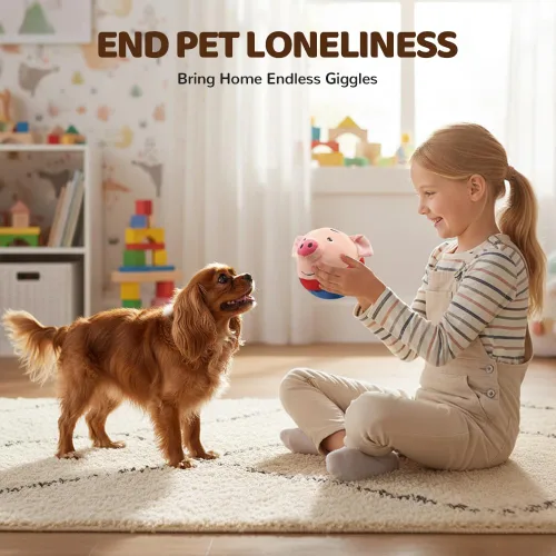 Vista 7 de Juguetes interactivos para perros, 2026 Nueva pelota chirriante activa y móvil con sonido parlante, juguete de felpa recargable y lavable (2 piezas)