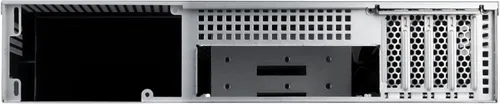 Vista 4 de Silverstone Technology RM23-502-MINI, 2U Dual 5.25" Drive Bay Micro-ATX chasis de servidor industrial para montaje en rack con interfaz USB 3.1