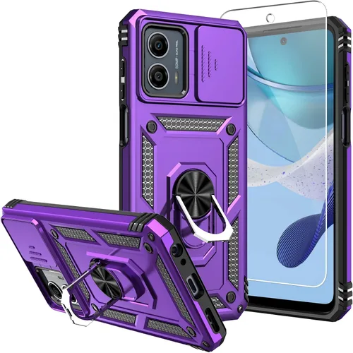 Vista 13 de Funda para Moto G 5G 2023, [No para la versión 2022] con protectores de pantalla y cubierta de cámara, [Grado militar] cubierta probada contra