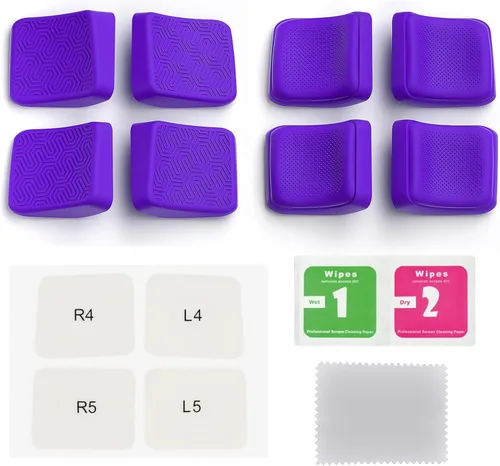 Vista 2 de PlayVital Mix Version - Juego de mejora de botón trasero para cubierta de vapor, kit de protección de botón de mejora de agarre para cubierta