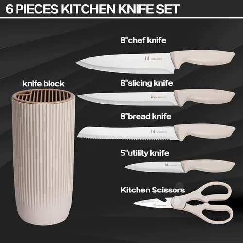 Vista 91 de Cuchillo de chef de 6 pulgadas, cuchillos de cocina, deshuesado de acero inoxidable alemán de alto carbono, cuchillo profesional para carne, aves