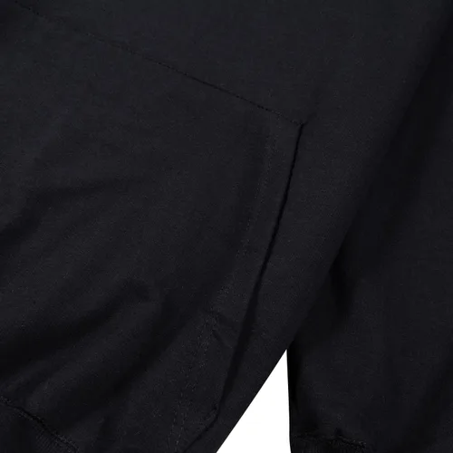 Vista 3 de Russell Athletic Sudadera con capucha grande y alta para hombre - Sudadera con capucha de forro polar, Estampado en negro