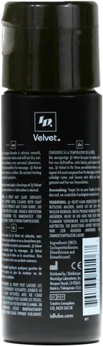Vista 2 de ID Lubricants Lubricante personal Velvet - Lubricante de lujo, a base de silicona, 1 onza líquida, transparente
