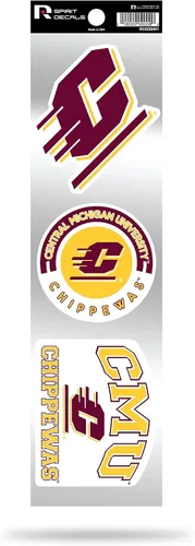 Vista 29 de NCAA - Juego de calcomanías retro Spirit de 3 piezas