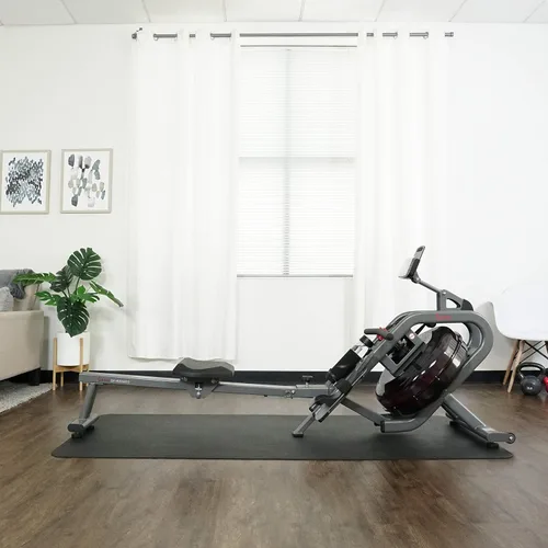 Vista 9 de Sunny Health & Fitness Sunny Health & Fitness AquaStrive Series Smart Water Rower, 300LB Capacity Plus Dynamic Hydro Resistance for Home Cardio