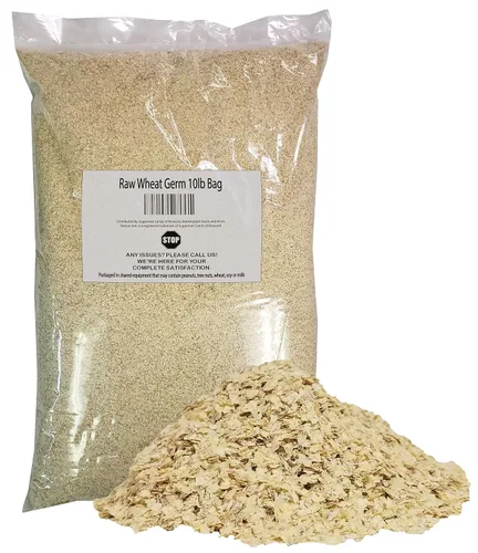 Vista 4 de NatureJam Bolsa de germen de trigo crudo sin cocer de 2 libras, 32 onzas selladas térmicamente para frescura