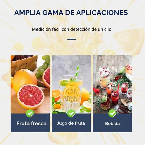 Vista 3 de Refractómetro digital Brix de alta precisión con ATC para prueba de contenido de azúcar 0-55% Brix Tester Brix Meter para agua potable Bebida Jugo