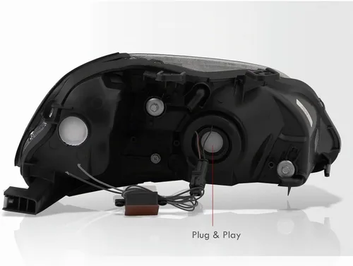 Vista 7 de AJP Distributors Conjunto de Luces LED de Señal de Giro y DRL de Esquina con Lentes Transparentes y Carcasa Negra para Parachoques Izquierda+Derecha