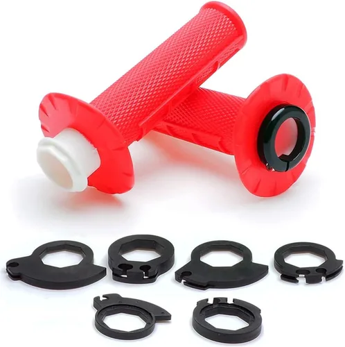 Vista 11 de Puños antideslizantes para manillar de acelerador giratorio para motocicleta, motocross (negro)